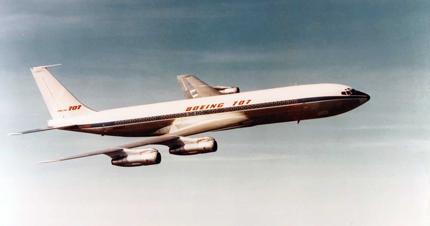 Die Boeing 707 ist das zweite Düsenverkehrsflugzeug der Welt. Seitdem prägen sie weltweit den Lärm am Himmel (Public Domain)