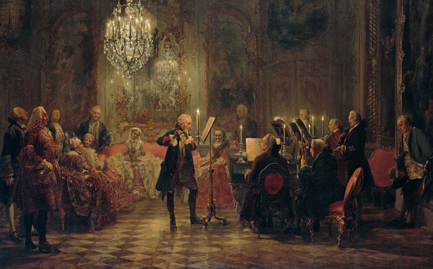 Adolf von Menzel - Flötenkonzert Friedrichs des Großen In Sanssouci