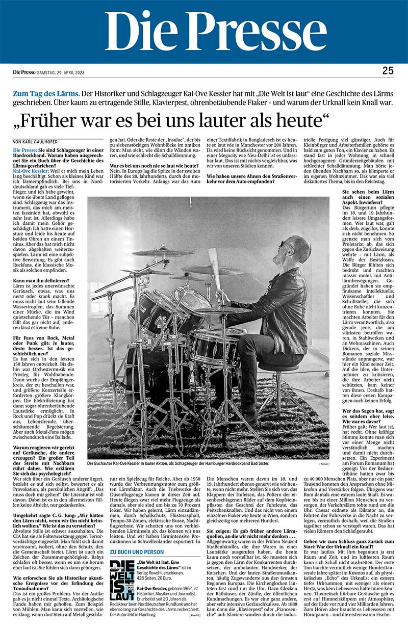 Interview Die Presse (Wien) - Kessler - Die Welt ist laut